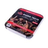 Load image into Gallery viewer, 10 Pack Foil Baking Trays With Lids - 23cm x 23cm x 5cm

