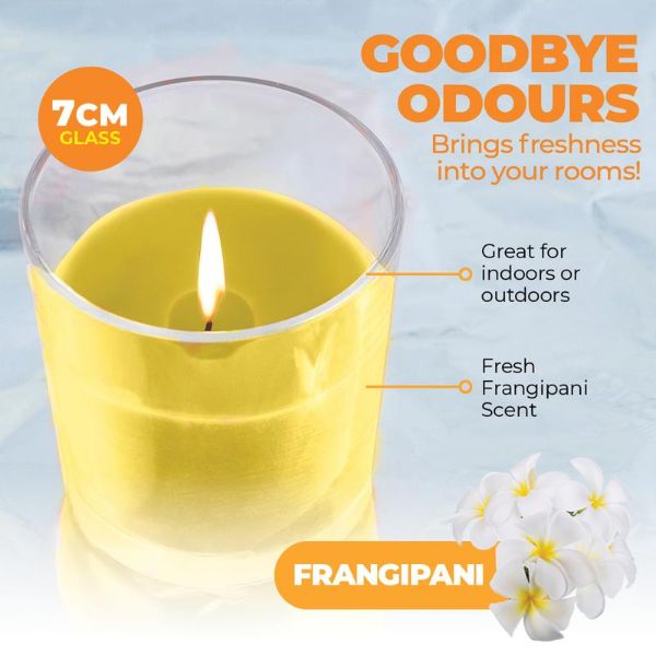 Frangipani Glasslight Scented Candle - 7cm