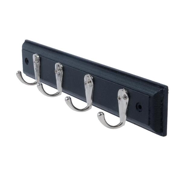 4 Metal Hooks Woodboard - 4cm x 22cm