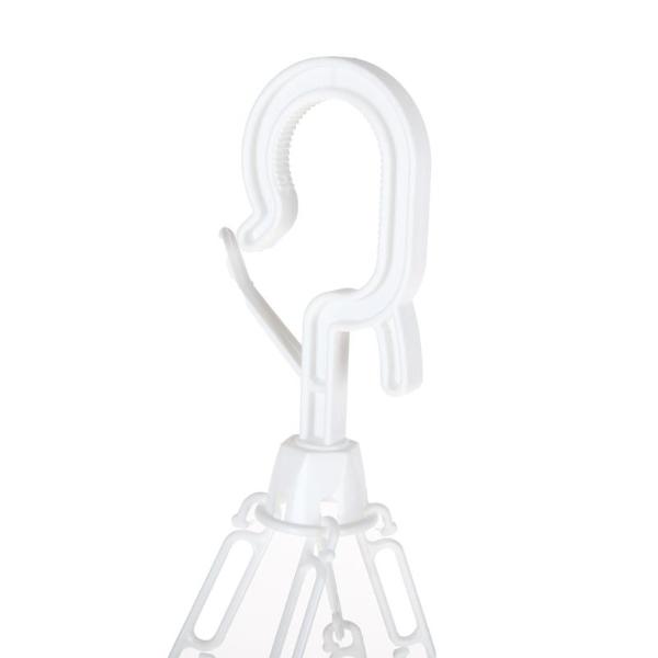 White Plastic Hanging Clothes Airer With 32 Pegs