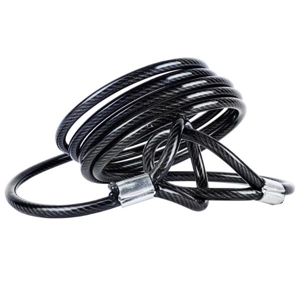 Black PVC Security Cable - 180cm x 0.6cm
