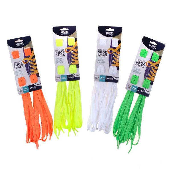 2 Pack Coloured Shoe Laces - 120cm