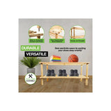 Load image into Gallery viewer, 2 Tier Wooden Shoe Rack - 60cm x 25.6cm x 32cm