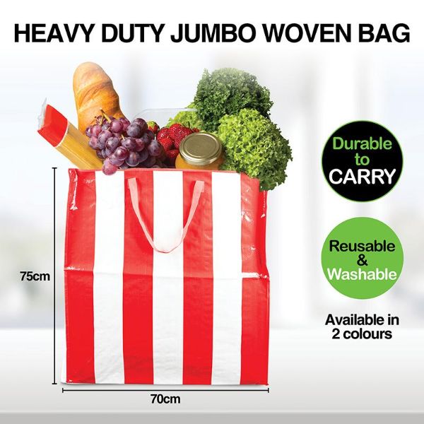 Jumbo Woven Bag - 70cm x 75cm x 25cm