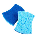 Load image into Gallery viewer, 2 Pack Cellulose Sponge With top Scourer - 10cm x 8cm x 2cm
