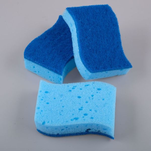 3 Pack Sponge With Top Scourer - 10.5cm x 7cm x 3cm