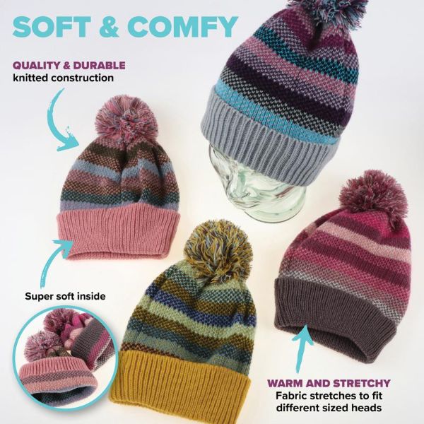 Women Premium Soft Feel Pom Pom Beanie