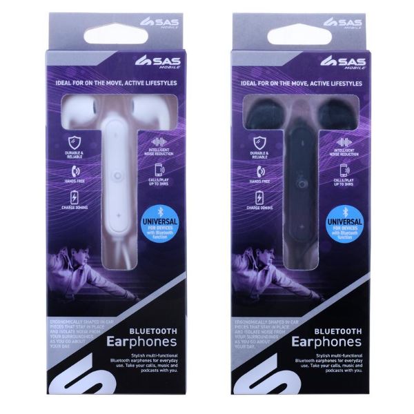 White Bluetooth Earphones