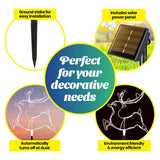 Load image into Gallery viewer, 6 Cool White Led Silhouette Stake Reindeer - 47cm x 39cm