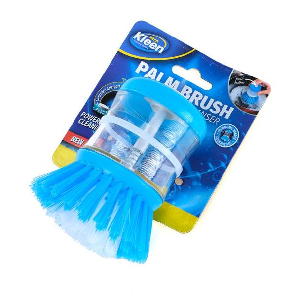 Palm Dish Brush With Soap Dispenser - 9cm x 5.5cm