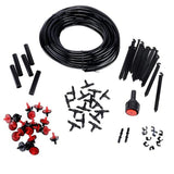 Load image into Gallery viewer, Micro Irrigation System Kit 70pc Black Includes: 23m Vinyl Pipe, Tap Adaptor, Drippers, Flow Valve, Connectors, Support Clips, Stakes & Clamps