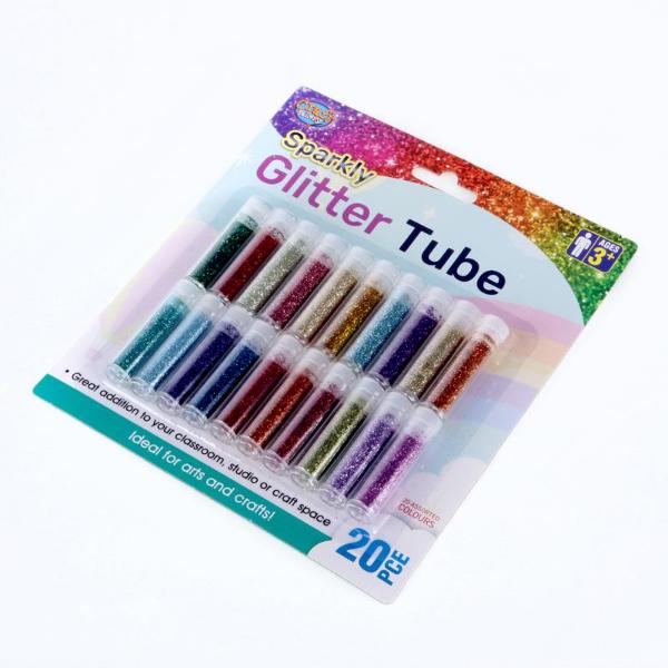 20 Pack Sparkly Glitter Tube