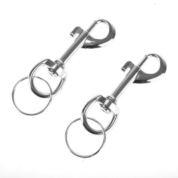 2 Pack Snap Hooks With Ring - 5kg