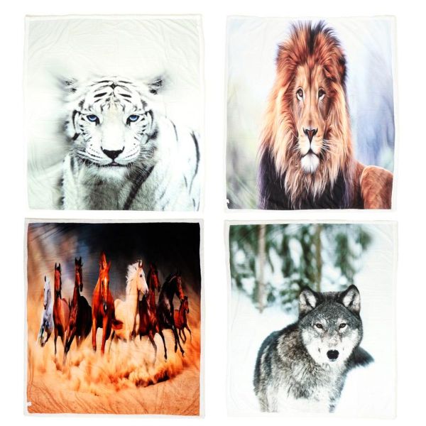 Soft & Cosy Double Layer Velvet Fleece & Sherpa Digital Print Blanket