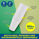 Load image into Gallery viewer, 25 Pack White Paper Cups - 350ml
