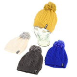 Load image into Gallery viewer, Women Soft & Cosy Pom Pom Cable Knitted Weave Beanie