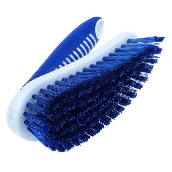 Large Contoured Scrub Brush With Soft Grip Handle - 15.3cm x 9.5cm x 6.5cm