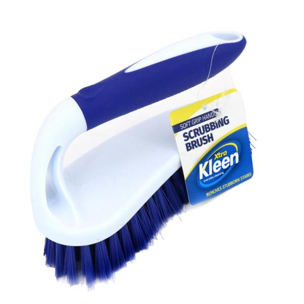 Large Contoured Scrub Brush With Soft Grip Handle - 15.3cm x 9.5cm x 6.5cm