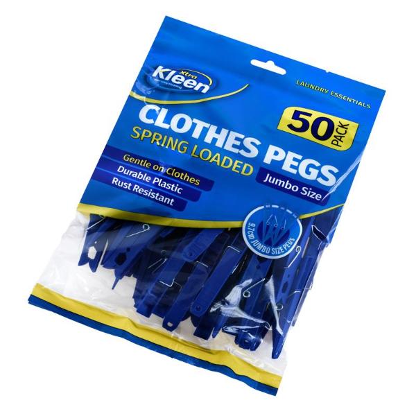 Pegs 50pk Large - Plastic - Blue