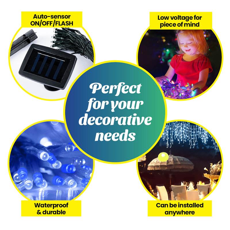 Warm White Led Solar Fairy Light - 19.5cm