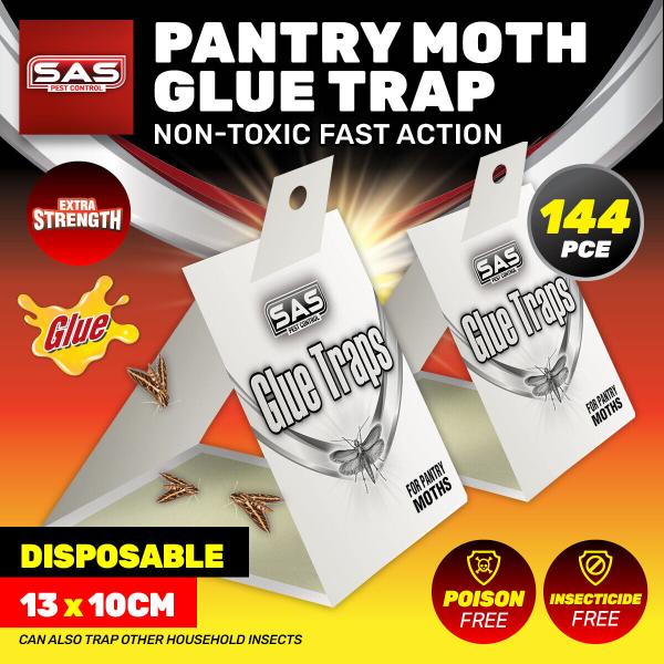 6 Pack White & Clear Glue Moth Trap - 13cm x 10cm