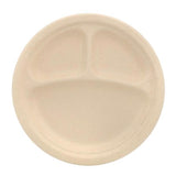 Load image into Gallery viewer, 30 Pack Eco-Friendly Wheat Straw Compartment Plates - 23.5cm
