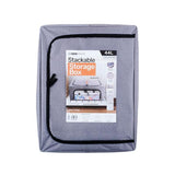 Load image into Gallery viewer, Grey Fabric Foldable 44L Storage Box With Clear Window - 50cm x 40cm x 22cm