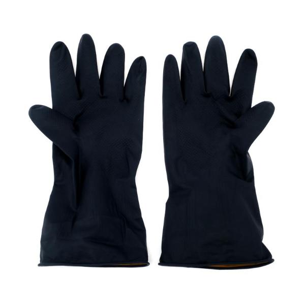 Black Heavy Duty Latex Rubber Gloves