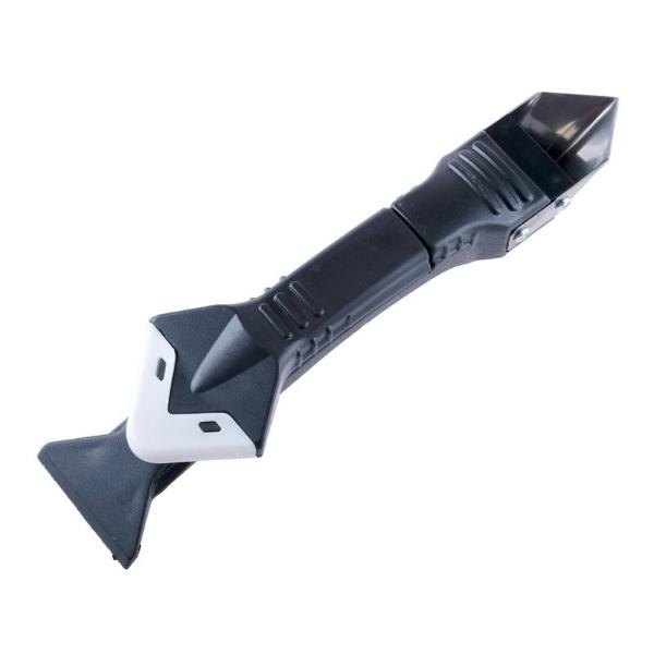 Black 3 In 1 Silicone Trowel & Scraper With 5 Pads