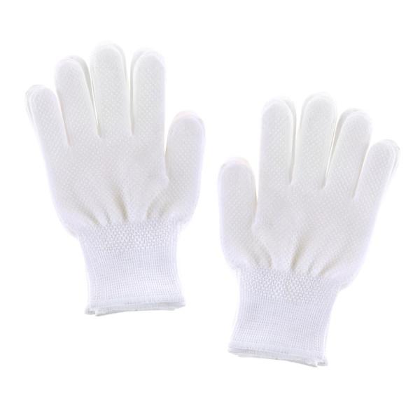 5 Pack White Cleaning Cotton Blend With Dotted Grip Gloves - Medium - Large