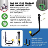 Load image into Gallery viewer, 2 Pack L Shaped Utility Hooks - 12cm x 4.6cm