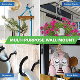 Load image into Gallery viewer, 3 Pack Black Round Screw Hook - 11.5cm x 4.5cm