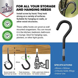 Load image into Gallery viewer, 3 Pack Black Round Screw Hook - 11.5cm x 4.5cm