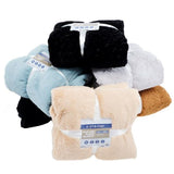 Load image into Gallery viewer, Soft & Cosy Double Layer Faux Rabbit Fleece & Sherpa Plain Colours Single Blanket - 150cm x 200cm