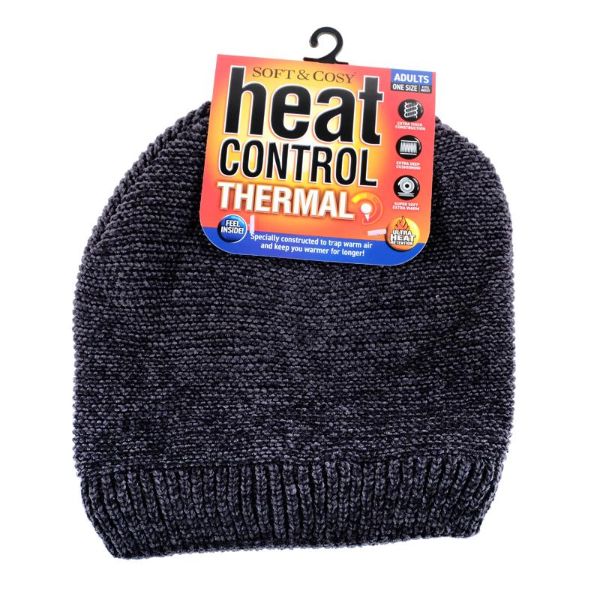 Mens Soft & Cosy Heat Control Thermal Lined Beanie
