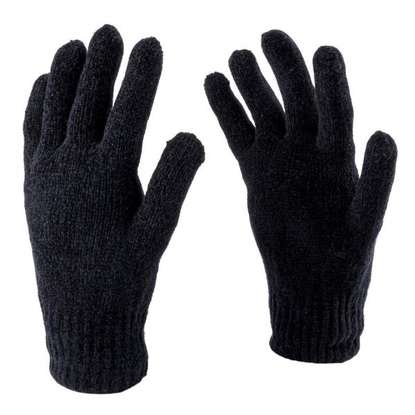 2 Pack Mens Black Thermal Heat Control Fingerless Gloves