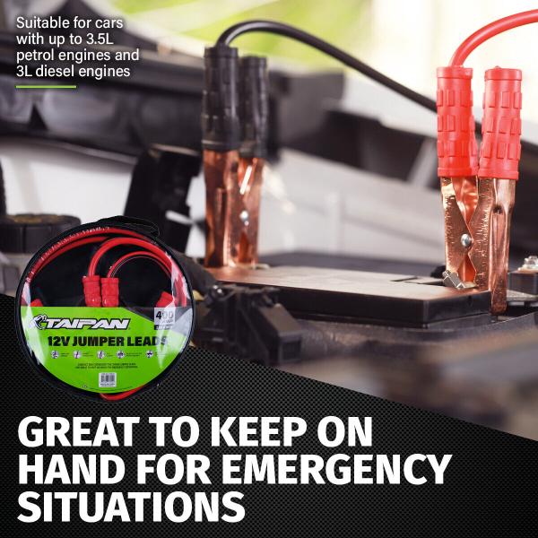 Taipan 400A C-27 Clamps & Surge Protection Jumper Lead Cables - 250cm