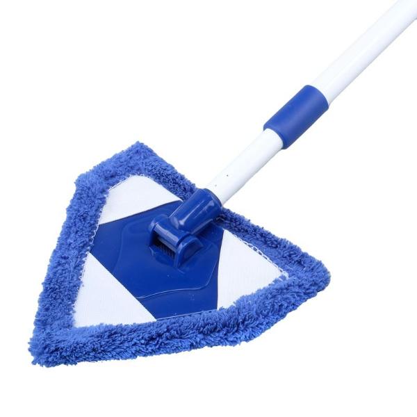 Microfibre Triangular Head Cleaning Tool With Extendable Pole - 55cm x 90cm