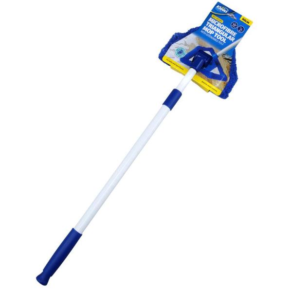 Microfibre Triangular Head Cleaning Tool With Extendable Pole - 55cm x 90cm