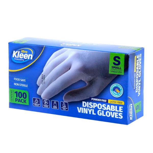 100 Pack Small Vinyl Disposable Gloves