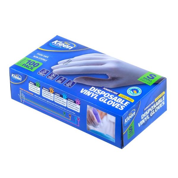100 Pack Small Vinyl Disposable Gloves