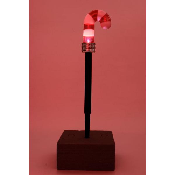 Solar Candy Cane Led Stake Light - 7.5cm x 40cm