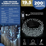 Load image into Gallery viewer, Cool White Low Voltage Fairy Lights - 19.5m
