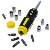 Load image into Gallery viewer, 25 Pack Screwdriver Handle With Socket &amp; Driver Bit Set
