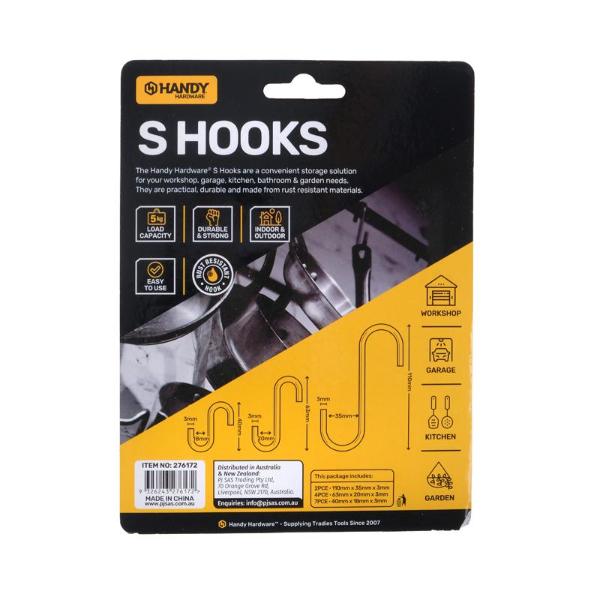 13 Pack Assorted Stainless Steel S Hook