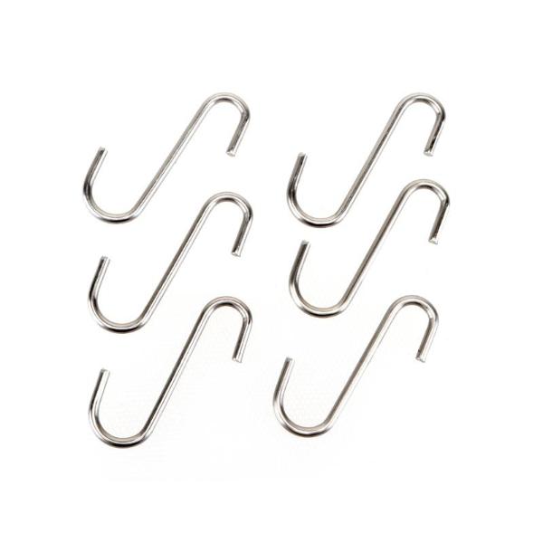6 Pack Stainless Steel S Hook - 2cm x 0.3cm