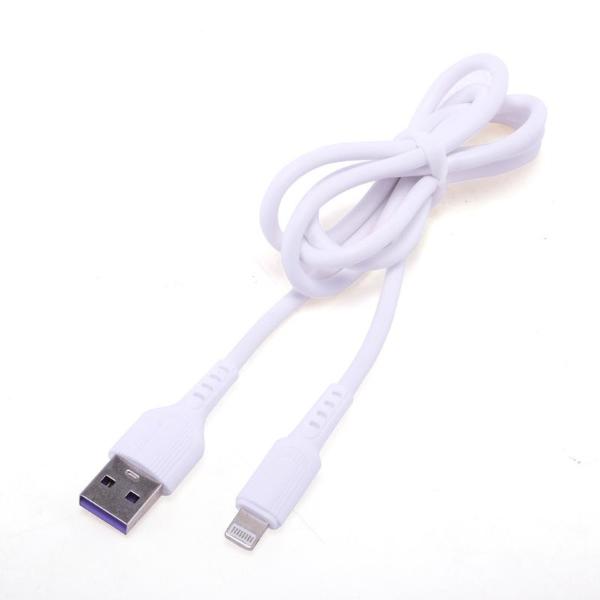 White Charge & Sync USB A To 8 Pin PVC Cable - 100cm