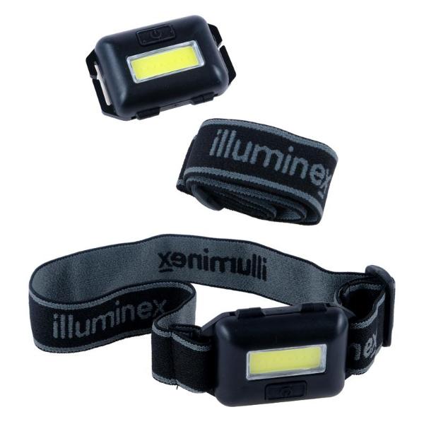 Black Iluminex COB LED 80 Lumens Battery Operated 2W Headlamp - 6cm x 4cm x 1.7cm