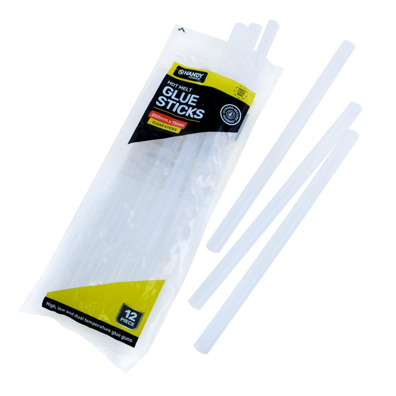 12 Pack Clear Hot Melt Glue Sticks - 20cm x 1.1cm