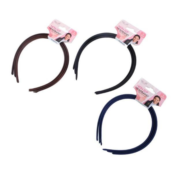 3 Pack Non Slip Headband - 16cm x 1cm